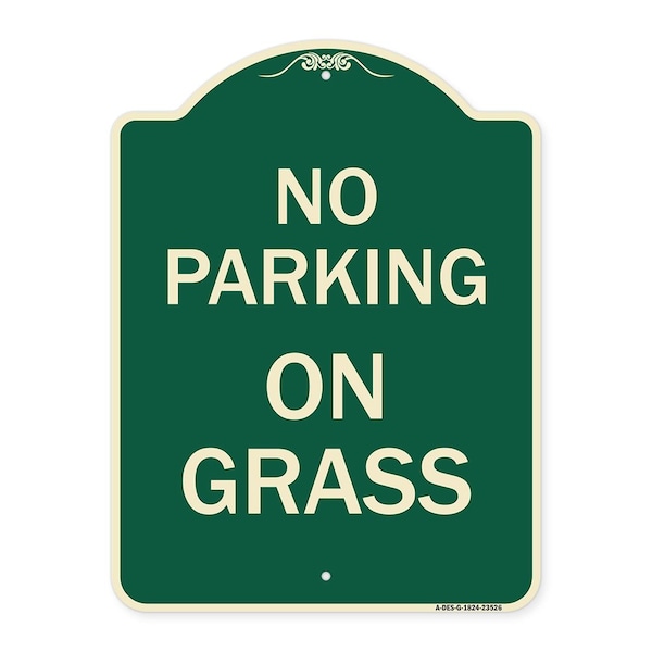 Signmission Designer Series Sign-On Grass, Green & Tan Heavy-Gauge Aluminum Sign, 24" x 18", G-1824-23526 A-DES-G-1824-23526 - main